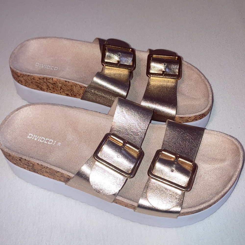 Rose Gold Platform Sandals